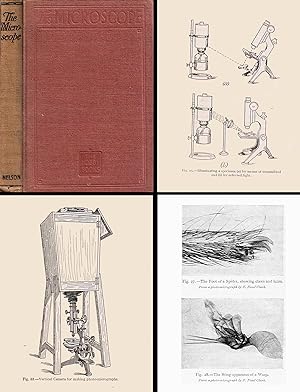 The Microscope and its uses. London, Thomas Nelson & Sons. In 12mo, red cloth with black litterin...