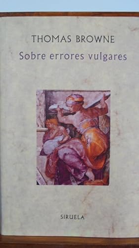 Immagine del venditore per SOBRE ERRORES VULGARES (Pseudodoxia Epidmica). venduto da LIBRERA ROBESPIERRE