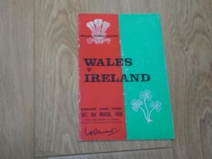 Seller image for Wales v Ireland Saturday 8th March, 1969 for sale by Dublin Bookbrowsers