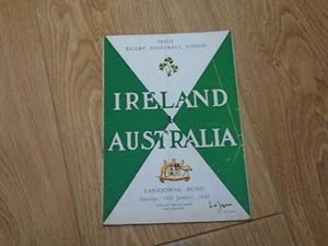 Seller image for Ireland v Australia Saturday 18th January, 1958 for sale by Dublin Bookbrowsers