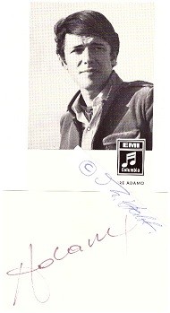 Bild des Verkufers fr SALVATORE ADAMO (1943) belgischer Musiker, Liedermacher, Chanson- und Schlagersnger italienischer Herkunft, Ehrenbrger von Mons, Jemappes und Montreal zum Verkauf von Herbst-Auktionen