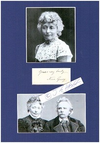 NINA GRIEG (geb. Nina Hagerup, 1845-1935) dänisch-norwegische Sängerin (Sopran), Gesangslehrerin ...