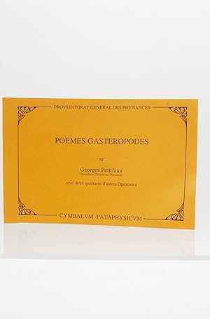 Bild des Verkufers fr Pomes gastropodes avec deux quatrains d'autres optimates zum Verkauf von Librairie Le Feu Follet