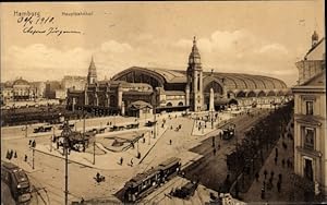 Ansichtskarte / Postkarte Hamburg Mitte Sankt Georg, Hauptbahnhof, Straßenansicht