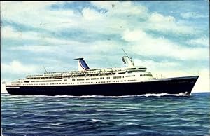 Bild des Verkufers fr Knstler Ansichtskarte / Postkarte Dampfschiff Stella Solaris, Sun Line zum Verkauf von akpool GmbH