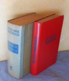2 Wörterbücher aus der Nachkriegszeit: Langenscheidts Taschenwörterbuch Deutsch-Französisch + Wes...