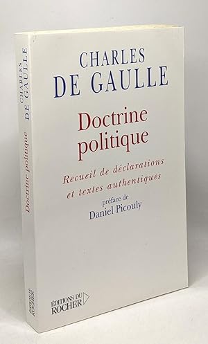 Seller image for Doctrine politique: Recueil de dclarations et textes authentiques for sale by crealivres