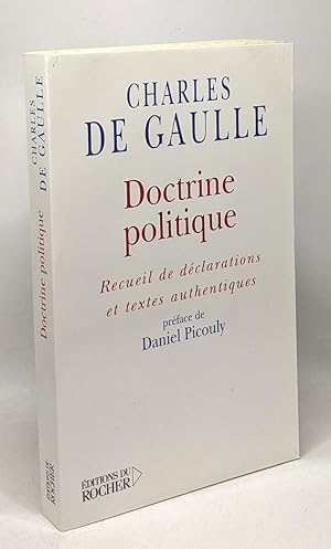 Imagen del vendedor de Doctrine politique: Recueil de dclarations et textes authentiques a la venta por crealivres