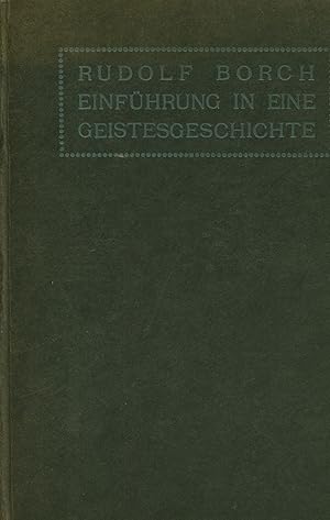 Imagen del vendedor de Einfhrung in eines Geistesgeschichte a la venta por Wolfs Antiquariat