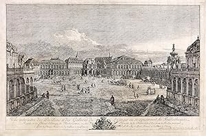 Dresden. - Altstadt. - Zwinger. - Zwingerhof. - Bernardo Bellotto (gen. Canaletto). - "Vue interi...