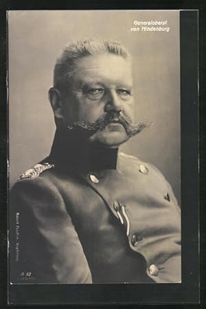 Bild des Verkufers fr Ansichtskarte Generaloberst Paul von Hindenburg zum Verkauf von Bartko-Reher