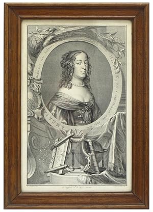 PORTRET. Amalia van Solms, door J. Houbraken, 1753