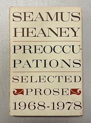 Preoccupations: Selected prose, 1968-1978