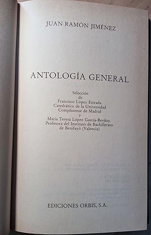 Imagen del vendedor de Antologa general a la venta por Llibres Bombeta