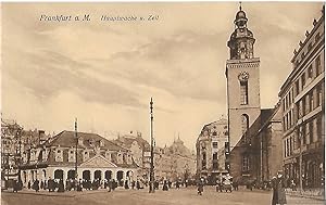 AK Frankfurt a.M. Hauptwache u. Zeil. ca. 1913