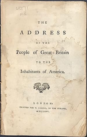 THE ADDRESS OF THE PEOPLE OF GREAT BRITAIN TO THE INHABITANTS OF AMERICA