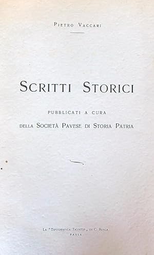 Imagen del vendedor de Scritti storici a la venta por Librodifaccia