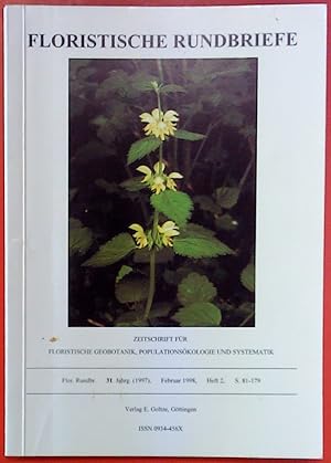 Imagen del vendedor de Floristische Rundbriefe. Zeitschrift fr floristische Geobotanik, Populationskologie und Systematik, 31. Jahrgang (1997), Februar 1998, HEFT 2 a la venta por biblion2