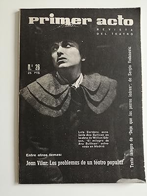 Primer acto : revista del teatro. Nº 26, septiembre 1961 : texto íntegro de "Deja que los perrros...