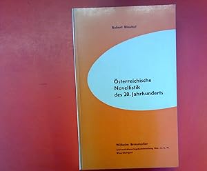 Bild des Verkufers fr sterreichische Novellistik des 20. Jahrhunderts Band 2 Untersuchungen zur sterreichischen Literatur des 20. Jahrhunderts ; Bd. 2 zum Verkauf von biblion2