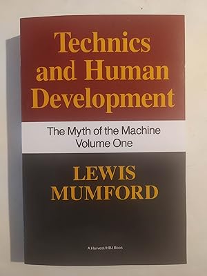 Imagen del vendedor de TECHNICS AND HUMAN DEVELOPMENT. THE MYTH OF THE MACHINE. VOLUME ONE. a la venta por LIBRERIA CLIO