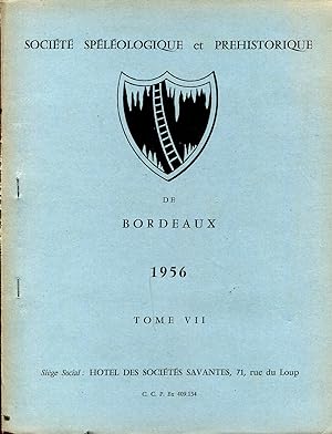 Imagen del vendedor de Socit splologique et prhistorique de Bordeaux, 1956, tome VII a la venta por Sylvain Par