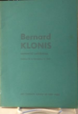 Seller image for Bernard Klonis Memorial Exhibition, October 20 to November 9, 1957 for sale by Structure, Verses, Agency  Books