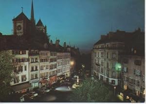 Image du vendeur pour Postal E02257: La Plaza de Bourg-de-Four y la Catedral, Ginebra, Suiza mis en vente par EL BOLETIN