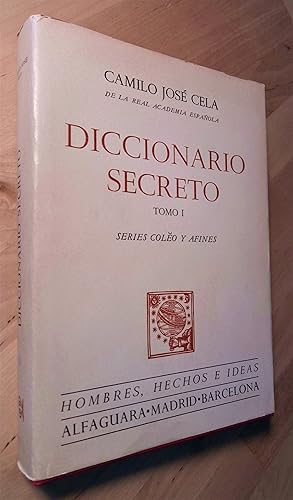 Bild des Verkufers fr Diccionario secreto, Tomo I. Series Coleo y afines zum Verkauf von Llibres Bombeta