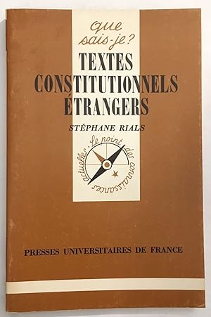 Image du vendeur pour Textes constitutionnels trangers mis en vente par librairie philippe arnaiz