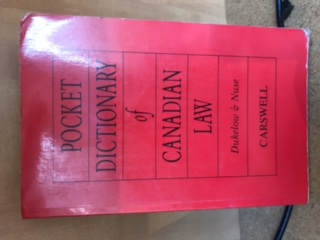 Immagine del venditore per Pocket Dictionary of Canadian Law venduto da Regent College Bookstore