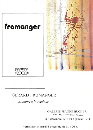 Bild des Verkufers fr Gerard Fromanger - a collection of 6 invitations / documents zum Verkauf von The land of Nod - art & books