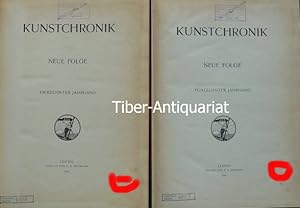 Kunstchronik 1902/1903 und 1903/1904. 2 Bände. Wochenschrift Für Kunst und Kunstgewerbe. 14. und ...