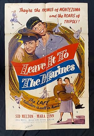 Leave It To The Marines Original 1 Sheet Poster- Sid Melton Autograph