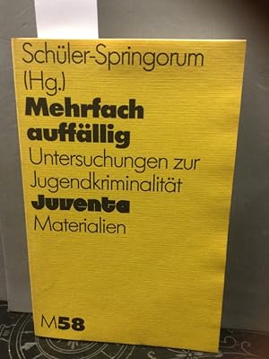 Mehrfach auffällig : Unters. zur Jugendkriminalität. Juventa-Materialien ; M 58