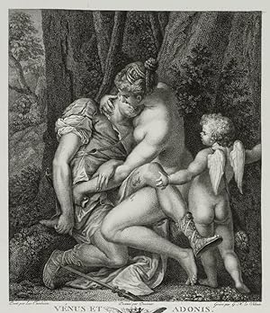 Luca Cambiaso, Venus und Adonis, Reproduktionsstich - Galerie du Palais Royal, Cambiaso, Luca. - ...