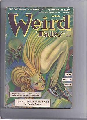 Bild des Verkufers fr Weird Tales Magazine ( Pulp ) / Volume 36 ( xxxvi ) # 9 January 1943 ( The Eager Dragon; Bindings Deluxe; Repayment, etc) zum Verkauf von Leonard Shoup