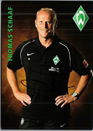 Seller image for Original Autogramm Thomas Schaaf Werder Bremen /// Autogramm Autograph signiert signed signee Saison 2009 / 2010 for sale by Antiquariat im Kaiserviertel | Wimbauer Buchversand