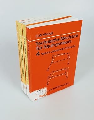 Bild des Verkufers fr Technische Mechanik fr Bauingenieure - 4 Bnde : 1. Statisch bestimmte Stabwerke / 2. Festigkeitslehre : Teil 1 / 3. Festigkeitslehre : Teil 2 / 4. Statisch unbestimmte Stabwerke. (= Teubner-Studienskripten,14-17: Bautechnik). zum Verkauf von Antiquariat Thomas Haker GmbH & Co. KG