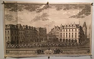 Seller image for PRAGUE CORONATION MARIA THERESA 1743 / PRAG KRNUNG MARIA THERESIA 1743- Kleiner Ring / Mal nmest (The procession on Little Square (Mal nmest) close to Old Town Square, just about to enter Husova Street.) Titel: Prospect des so genanndten Kleinen Ringl in der knigl[ichen] Alten Stadt Prag, wie selbiger anzusehen ware bey de[m] knigl[ichen] Einzug de[n] 29. April 1743 etc. for sale by ANTIQUARIAT.WIEN Fine Books & Prints