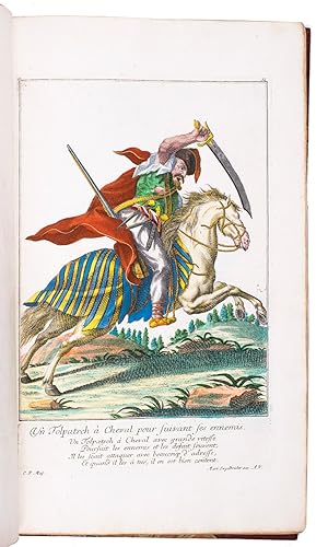 [115 contemporary hand-coloured engraved plates picturing 18th-century European military life].Au...