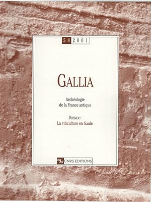 Image du vendeur pour Gallia numro 58 - 2001 : Dossier : La viticulture en Gaule mis en vente par dansmongarage