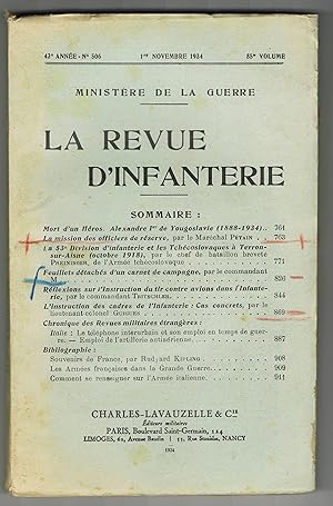 La revue d'infanterie 43è année - n° 506 - novembre 1934 - 85è volume