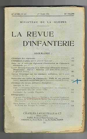 La revue d'infanterie 45è année - n° 522 - Mars 1936 - 88è volume