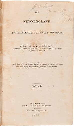 Seller image for THE NEW-ENGLAND FARMERS' AND MECHANICS' JOURNAL. VOL. I [all published] for sale by William Reese Company - Americana