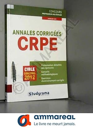 Image du vendeur pour Annales corriges CRPE mis en vente par Ammareal