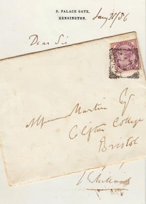 Bild des Verkufers fr Handgeschreven brief (1886). zum Verkauf von Fokas Holthuis
