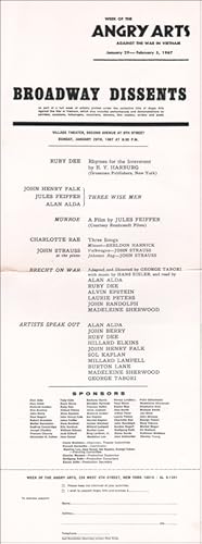 Seller image for Week of the Angry Arts Against the War in Vietnam / Broadway Dissents for sale by Specific Object / David Platzker