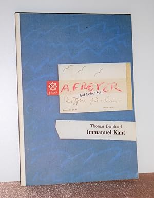 Immanuel Kant. A.Freyer: Skizzen "auf hoher See" (Beilage zum Programmbuch / Schauspiel Staatsthe...