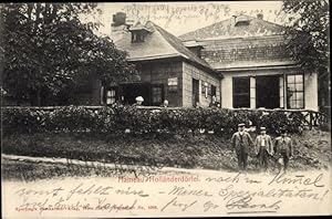 Ansichtskarte / Postkarte Hameau Holländerdörfel Wien Hernals, Gebäude, Männer